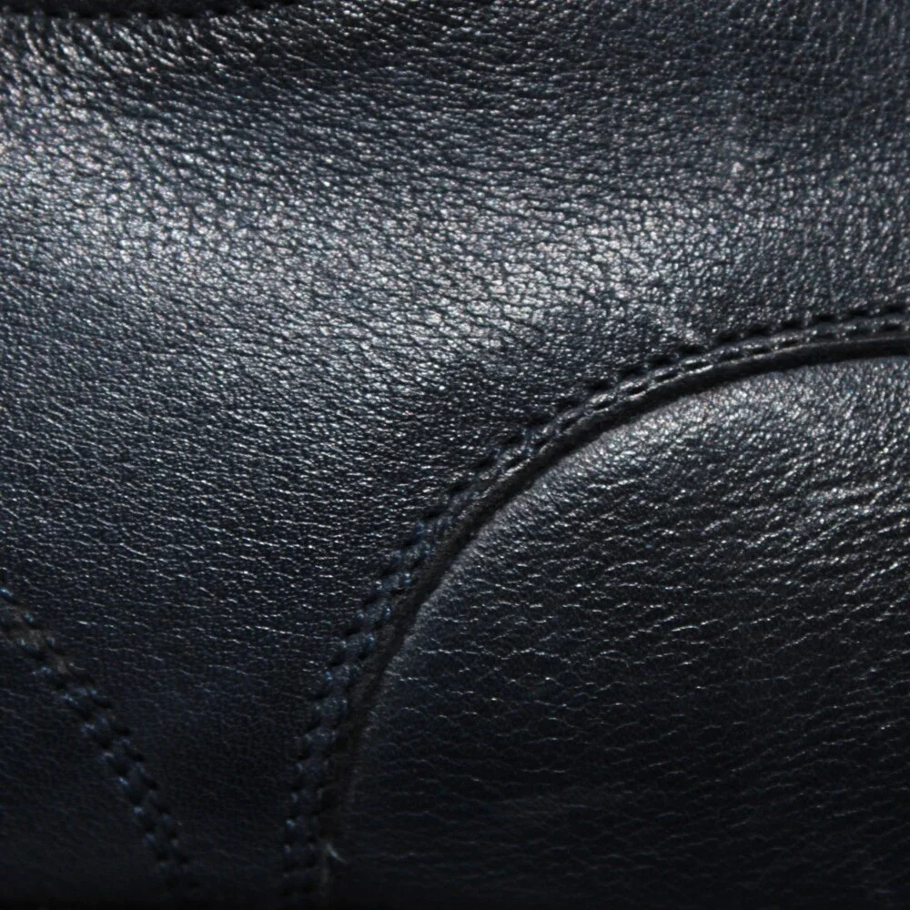 Di Bianco NWD Lace Up Derby Dress Shoes Size 42 (US 9) in Navy Blue Leather